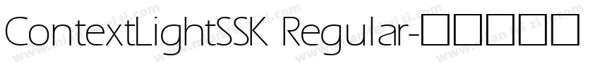 ContextLightSSK Regular字体转换